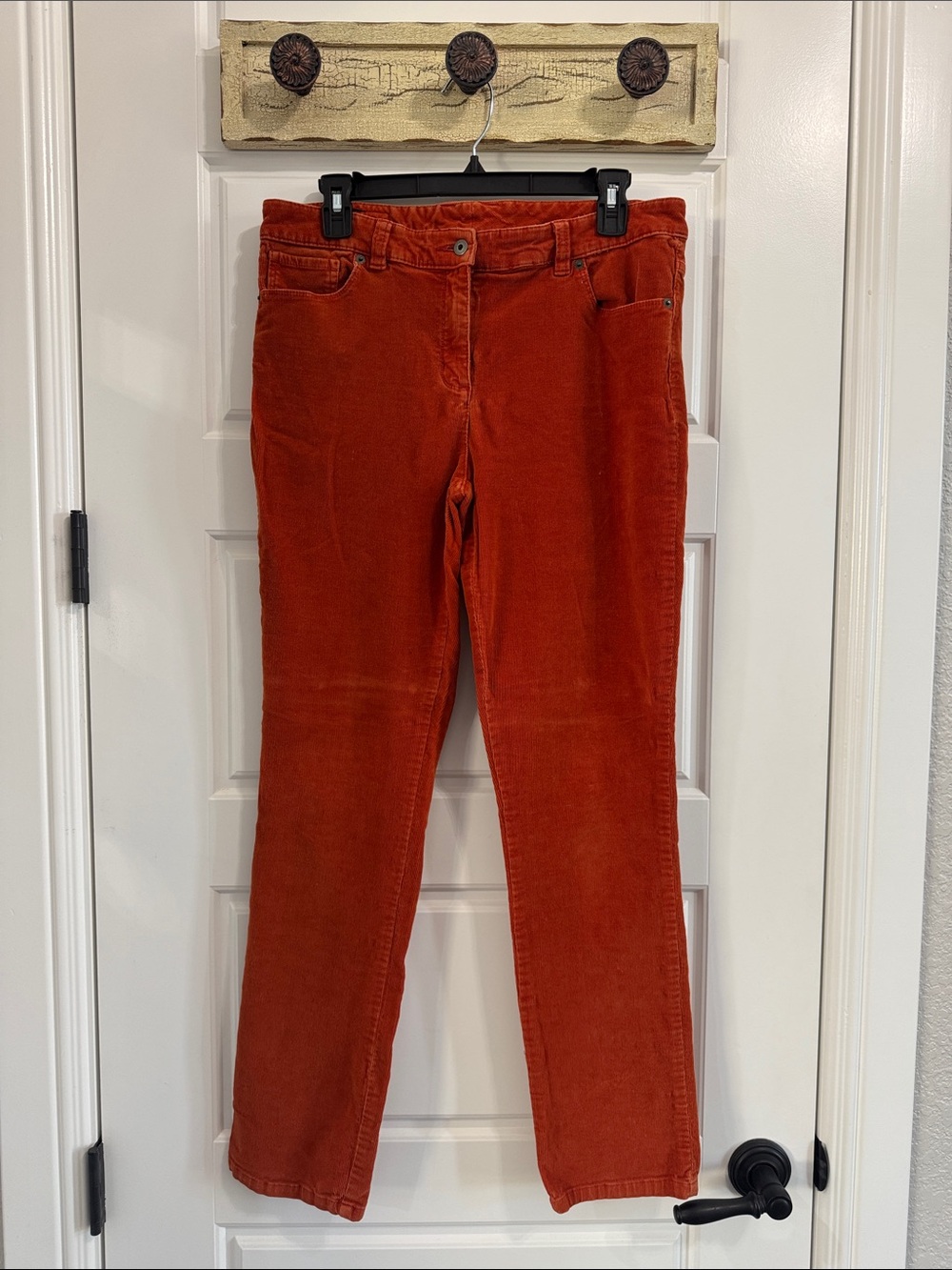 Liz Claiborne Rust Corduroy Straight-Leg Pants Size 8